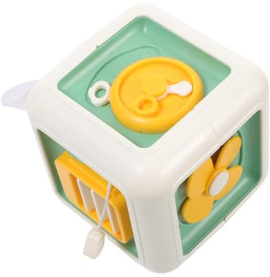 Warmhm Montessori Busy Activity Cube for Six-sided Educational with Cognitive and Motor Skill Development Interactive Sensory Learning for Boys Travel and Birthday