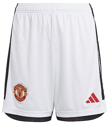 Adidas, Manchester United Home, Football Shorts, White, 910A, Child