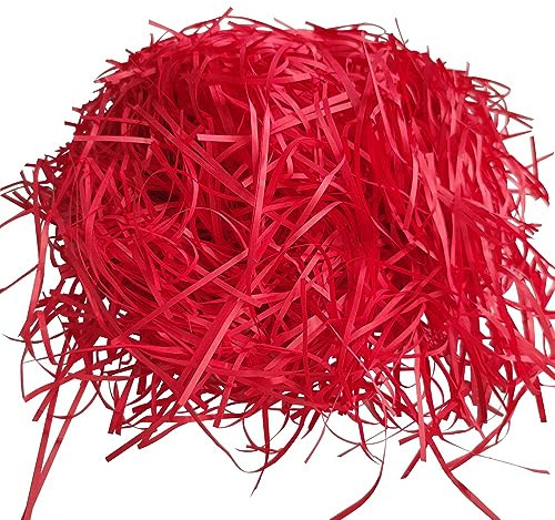 200g Red Shredded Tissue Paper for Gift Boxes & Hampers, Gift Wrapping Accessories,Hamper Filling,Gift Packaging Filler