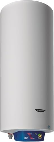 Ariston, Fleck Nilo - Termo Eléctrico 75 Litros, Calentador de Agua Eléctrico Horizontal y Vertical Eficiente, Calentadores 41.3x43x95 Fabricado para Instalación en España - Eficiencia B, Rango (A+/F)
