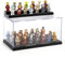Minifigure Display Case for Lego with 3 Base Plate Acrylic People Figures Storage Box MinifigFigurine Bricks Shelves Toys Mini Cars Collectables Cabinet Miniatures Clear Dustproof Stand Organiser