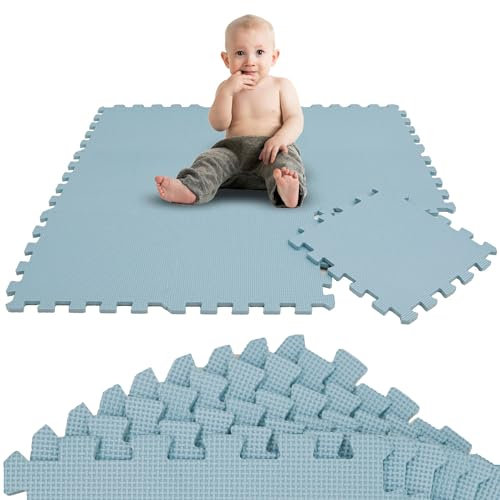 LittleTom- Alfombra de Suelo, Color Azul Gris, 30 x 30 x 1 cm (OmniDeal 17263)