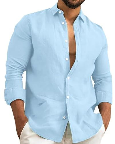 Big Promotion Lightning Deals Shirt Men Long Sleeve Mens Shirts 3XL Smart Casual Mens Designer XXL Shirt Mens Shirt Button Down Collar Formal Shirt for Men Ladies Gift Sets Sale Clearance Sky Blue