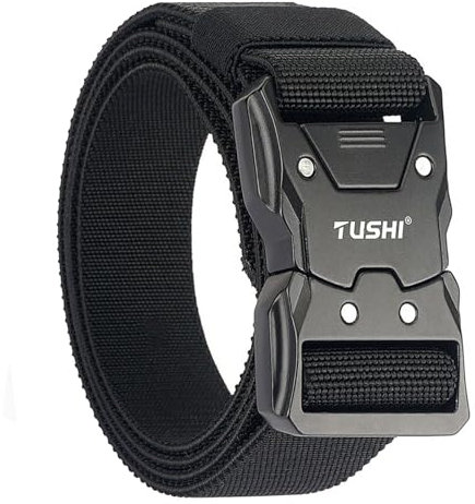 Taktiskt bälte, kraftig justerbar militär stil, nylonband med zinklegeringsspänne, militär snabblås, midjespänne