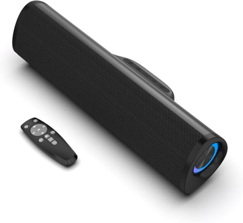 Jierben Sound Bar, Surround Sound System for TV – Bluetooth Sound Bar for Smart TV/PC, 3D Home Theater Audio,Colorful RGB Lighting Effects, ARC/Optical/AUX Connect/USB