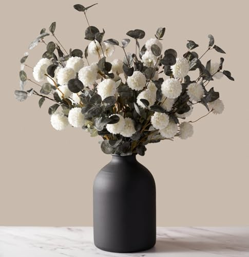 Laelfe Fiori artificiali per l'autunno, in finta seta, piccoli mini fiori Kiku, fiori di campo finti con stelo, decorazione floreale autunnale per stanza estetica per matrimoni