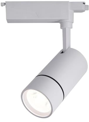 damastoreitalia Faretto LED su Binario Monofase 30W Bianco, Spot Orientabile in Alluminio 2700 Lumen Luce Naturale 4000K per Interni (Bianco, 30W, 4000, Kelvin)
