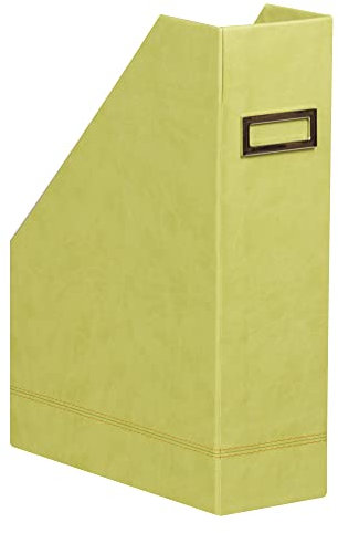 Rhodia 318836C Stehsammler (10 x 25 x 31 cm, Etikettenhalter, Kunstleder, elegant und praktisch, ideal für Ihr Büro)1 Stück, anisgrün