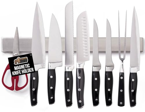 GORILLA GRIP 304 Stainless Steel Magnetic Knife Holder Strip, 16 Inch