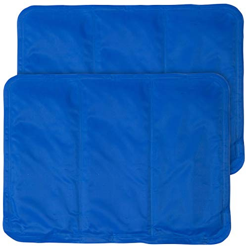 Newgen Medicals Kühlmatten für Menschen: 2er-Set kühlende Kissenauflagen, 30 x 40 cm, blau (Matratzenauflage, Kissen Auflage, Kühl)