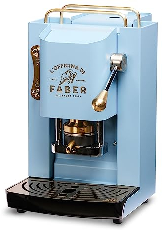 Faber Pro Deluxe Kaffeemaschine aus Messing mit Pads aus Ese Papier 44 mm