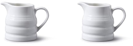WM Bartleet & Sons 1750 T359 Porcelain Traditional Churn Jug, 135 ml, White (Pack of 2)