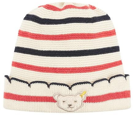 Steiff Mütze EU Größe 49 Eggnog, Baby Mädchen Mütze, Ohrenschützer für Babys, warme Wintermütze, Ohrenwärmer für kalte Jahreszeit, weich und bequem, waschmaschinenfest