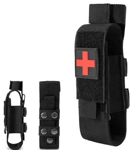 Funda táctica Molle de garrote en nylon, resistente al agua, para deportes al aire libre, camping, senderismo, escalada, primeros auxilios, emergencia, EDC, equipo de supervivencia, policía, militar