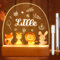 TOYTOPIE Nachtlicht Kinder, Personalisiertes Nachtlicht für Baby, LED Nachtlicht mit Niedlichen Tieren, Acryl Schlafzimmer Nachttischlampe für Kinder, Baby, Perfekte Geburtstags, Weihnachtsgeschenke