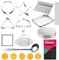 AUNGKWANG Emporte Pièces pour Biscuits Dalgona Coréens, 15 Pièces Stainless Steel Cookie Cutters Biscuit Molds, Umbrella Carré Triangle Star Round Baking Molds, Emporte Piece Squid Game