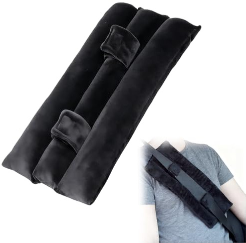 SMYJDMM Seat Belt Pillow for Mastectomy Post-Surgery(Black) | Pacemaker Seatbelt Protection Heart Surgery Recovery Support Cushion Pad Great Gifts for Breast Cancer Women