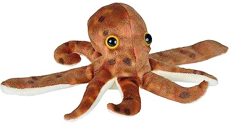 Wild Republic Huggers Schnapparmband Kuscheltier, Plüschtier, Oktopus 20 cm