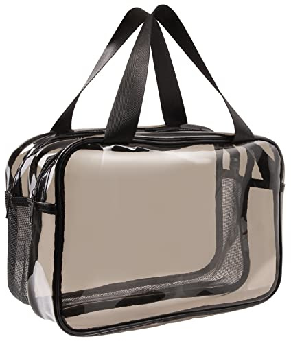 Toiletry Bag Portable Travel Makeup Bag, PVC Waterproof Large Capacity Wash Bag Clear Cosmetic Bag for Women Girls