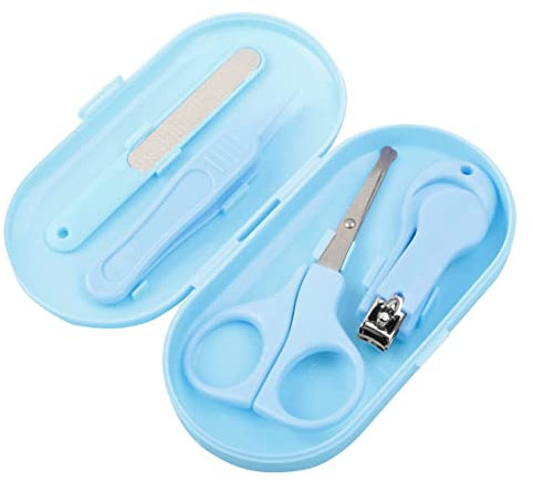 Set de Cuidado de Uñas de Bebé 4-en-1 Cortaúñas para Bebés, Tijeras e Lima de Uñas, Pinzas para Niños Pequeños