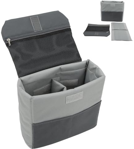 lvifloae Inserto de cámara para mochila organizador bolsa protectora bolsa impermeable para cámara bolsa interior de cámara a prueba de golpes bolsa interior de cámara para lentes de cámara SLR