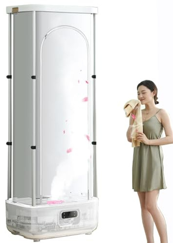 Secadora de ropa plegable eléctrica inalámbrica automática con plancha de vapor vertical, secadora de ropa doméstica portátil, secadora pequeña para el cuidado de la ropa con control remoto, fáci