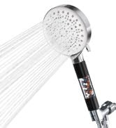 BUSXKDHOS Filtered Shower Head with Handheld, High Pressure 6 Spray Mode Chrome Showerhead