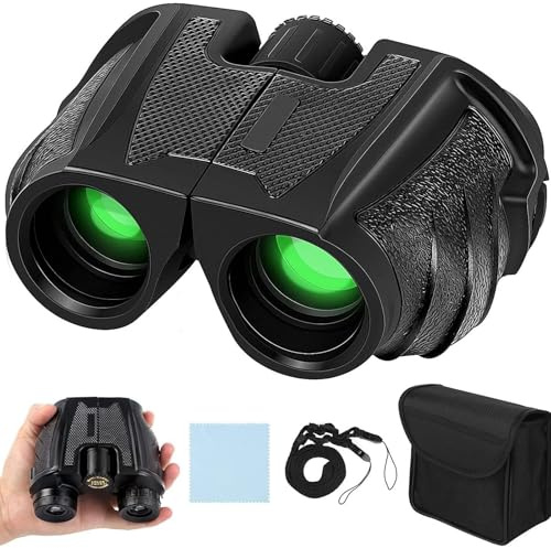 Auricase 12x25 Binóculos, Binóculos Profissionais para Adultos,Prisma BaK4 e Lentes FMC,Antiniebla e Impermeables, Prismaticos para Observación de Aves, Caza, Senderismo