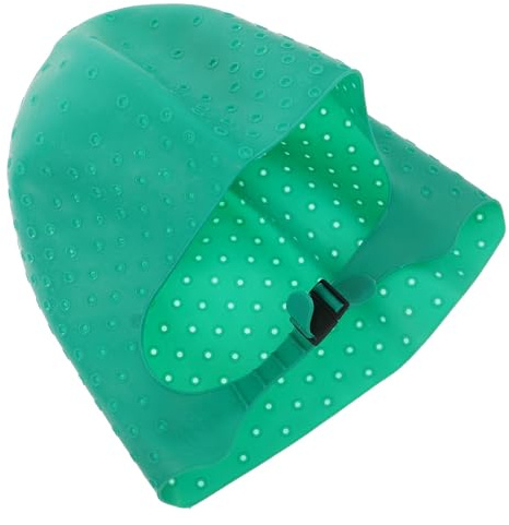 Hohopeti Gorro de tinte de silicona verde reutilizable para mechas, tapa de resaltado precisa con perforaciones uniformes, herramienta de peinado profesional para colorear y barrido