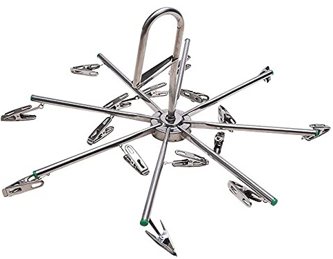 Z C 1 Pack Folding Clothes Drying Rack,Portable Socks Hanger Underwear Hanger with 16 Clips for Drying Towels,Diapers,Bras,Baby Clothing,Underwear,Gloves and More,Color Randomly.
