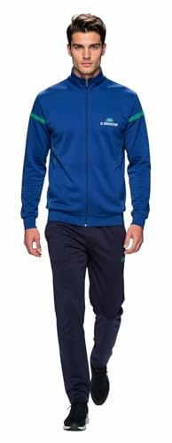 Il Granchio Tuta Uomo Completa Estiva in Felpa Di Cotone, Adatta Alle 4 Stagioni, Sportiva e Leggera (3XL, 1001 Oceano)