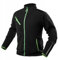NEO TOOLS Herren Fleece Arbeitsjacke mit Cordura Schwarz Gr. S-3XL - Premium Fleecejacke für Männer mit Reflektierenden Elementen - Warme und Leichte Strickfleecejacke - Neoneinsätze (M)