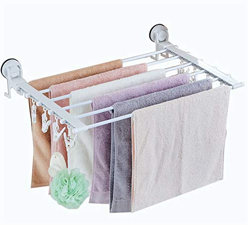 Porte-serviettes télescopique en acier inoxydable SUS304 rétractable pour salle de bain, toilettes, cuisine, gain de place, tendedero argenté.