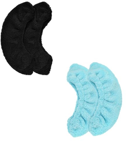 TOVINANNA Coprilama in Peluche Elastiche 2 Paia per Protezione Lame di Pattini da Ghiaccio per Ragazzo Ragazza per Pattinaggio su Ghiaccio e Hockey