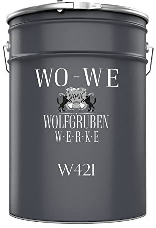 WO-WE Peinture pour meuble W421 Protection bois au UV, à l'eau, Extérieur - Intérieur, Aspect MAT - Gris anthracite 10L