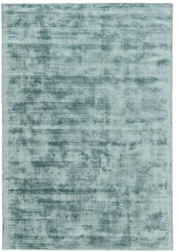 RugVista, Tribeca, Teppich, Mittelflor Teppich, 240 x 340 cm, Rechteckiger, Modern, Oeko-Tex Standard 100, Viskose, Flur, Schlafzimmer, Küche, Wohnzimmer, Blau/Grau, Dunkel Türkis