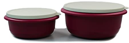 Tupperware Pro Rührschüssel 2,0 L + 1,0 L Dunkelpink Hefeteig Hefe Teig Schüssel Germteig 38439