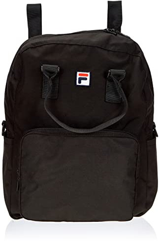 FILA Unisex Betim Coated Canvas Convertible Mid Backpack - Bianco Rucksack, Black Beauty, Einheitsgröße EU