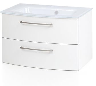 Waschtisch Stivan 80 cm mit Waschbecken weiß – Weiß