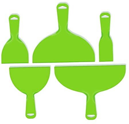 CENPEK 5 st återanvändbar plastkitt verktygssats grönt flexibelt verktyg flexibla färgverktyg verktyg för vägg bil kitt spackling lappning och målning