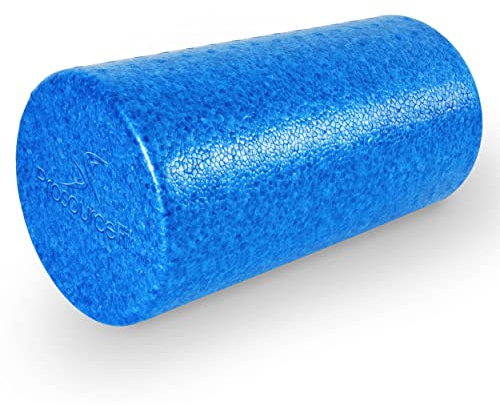 ProsourceFit High Density Foam Rollers 12 - inches long, Firm Full Body Athletic Massager for Back Stretching, Yoga, Pilates, Post Workout Trigger Point Release, Blue