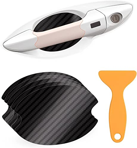 Kaliwa Auto Türgriff Schutzfolie 6D Carbon, 10er Set Universelle Lackschutzfolie mit Rakel für Griffmulden/Griffschalen - selbtklebende Lackschutz Lackschutzfolien