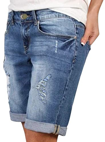 Pantalones Cortos Mujer Jeans De Verano Cintura Alta Shorts Vaquero Bolsillo Vintage Ligero Ropa Adolescente Mujer Playa Original Gimnasio Pantalones Vaqueros Rotos