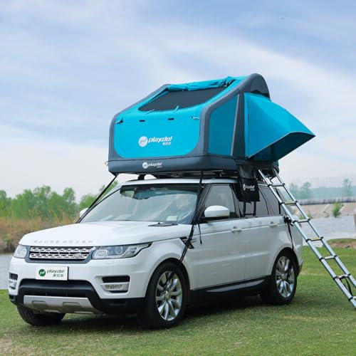 BOOMLAT Inflatable Tent Portable Rooftop Camping Dome Four Season Floatable Tent with Skylight Suitable for Cars, SUVs, Travel, Holidays Roof, Windproof， Waterproof, Sun Resitant and Easy Set Up