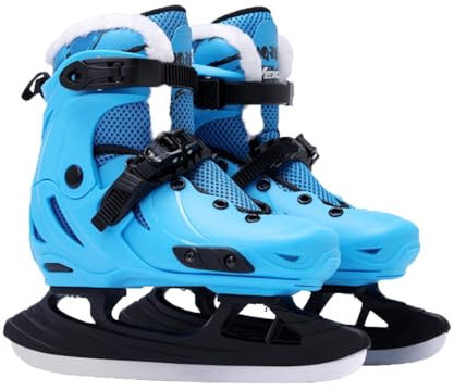 LuminescentDream Jugend Eishockey Schlittschuhe für Mädchen und Jungen,Edelstahlkufe vorgeschliffen,Optimaler Halt & bequemer KomfortEislaufschuhe mit Schnellschnürsystem & Push-Lock-Schnalle