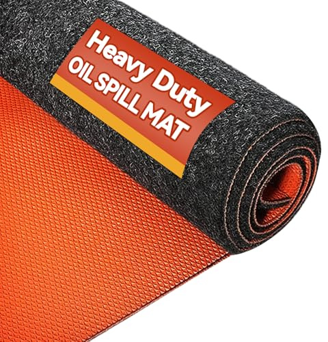 DLYYPLUS Tappetino resistente per perdite di olio, 149,9 x 180,3 cm, tappetino da garage per sotto l'auto, fondo in gomma impermeabile da 1/4, assorbe l'olio rapidamente, lavabile, riutilizzabile