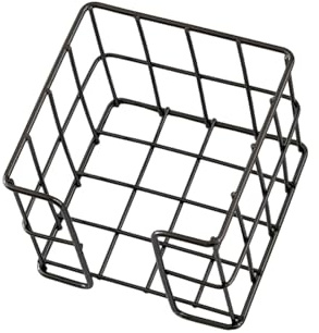 ZHAPEG Boîte de rangement en fil de fer pour bloc-notes, bloc-notes, boîte de rangement en métal pour bureau, 27 x 95 x 80 mm