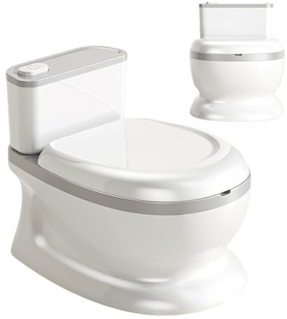 Toilette per l'addestramento al vasino per bambini – Sedile per l'addestramento del bambino | Vasino da bagno per bambini - Pulsante di scarico realistico, design antiscivolo per l'uso in bag