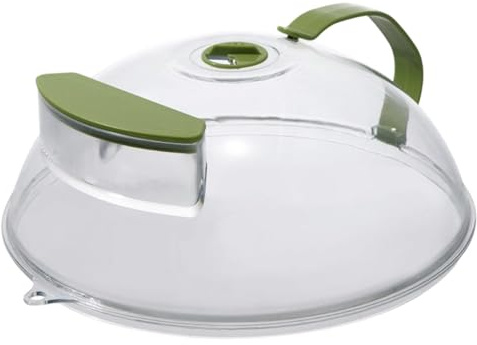 Generico Coperchio per microonde - Copertura per Alimenti per microonde | Protezione antischizzi Rotonda 27 x 12 cm con vaporiera ad Acqua, copripiatti per microondes per Cucinare, Riscaldare