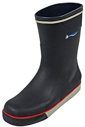 Navyline Unisex Segelstiefel Halbschaft Gummistiefel, dunkelblau/grau, Gr. 41